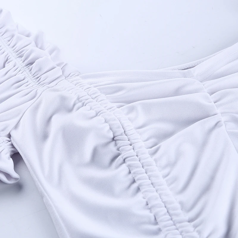 Женская укороченная футболка InstaHot повседневная элегантная облегающая с