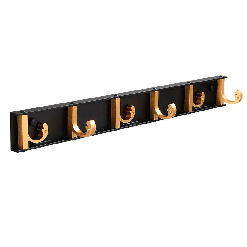 

European Antique Space Aluminum Robe Hook Bathroom Hardware Hanging Golden Coat Hook Towel Hook Behind The Door Wall