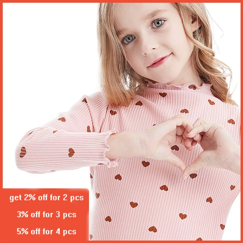 2020 одежда для маленьких девочек рубашки с длинным рукавом и круглым вырезом