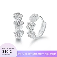 lbyzhan 2020 new hot sale 925 sterling silver earrings small flower round earrings female charm jewelry gift