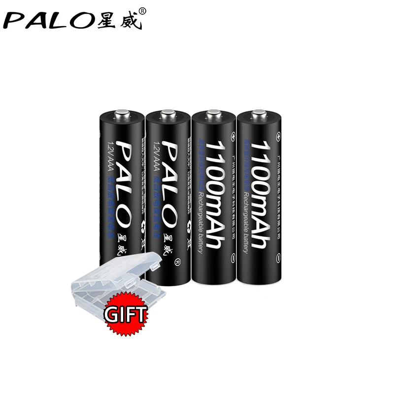 PALO AAA Rechargeable Bateria 1.2V NI-MH Batteries 1100mAh Battery For toys Microphone | Электроника