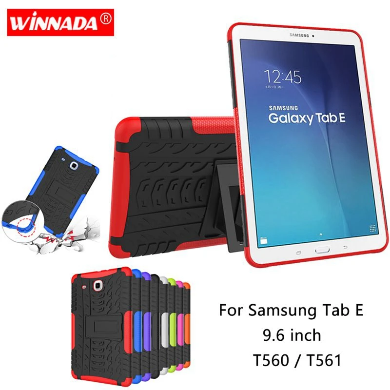 For Samsung GALAXY Tab E 9.6 T560 case SM-T560 T561 9.6 inch Tablet TPU+PC Shockproof Stand Cover for SM-T565