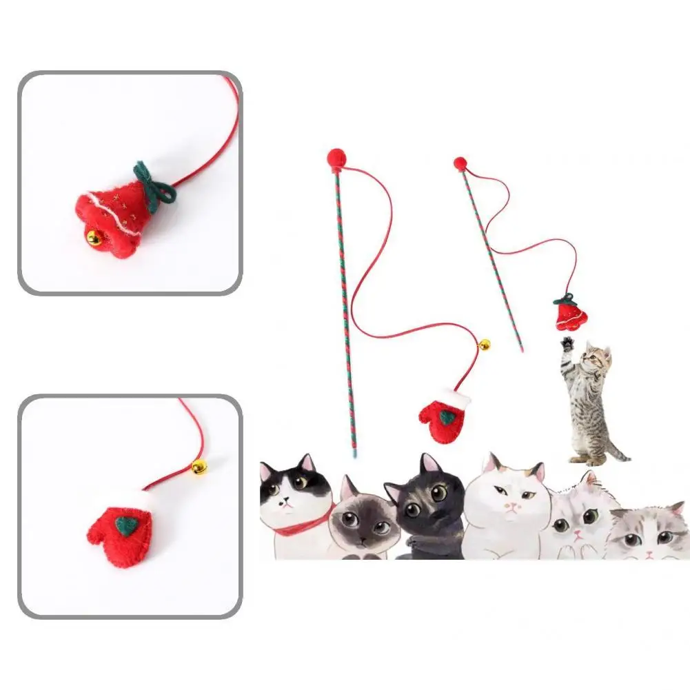 

Долговечная, приятная рыболовная модель котенка с колокольчиком, мягкая игрушка для домашних животных, рождественские аксессуары, аксессу...