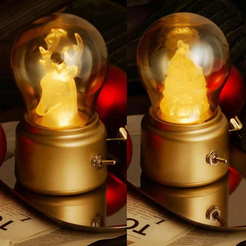 

Миниатюрная Светодиодная настольная лампа, беспроводной ночник на батарейках, винтажный Настольный светильник, прикроватные лампы с USB-каб...