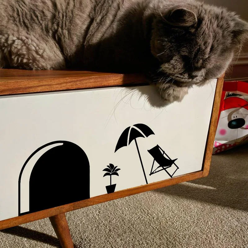 Забавные настенные наклейки с отверстиями для мыши кухни спальни домашний декор