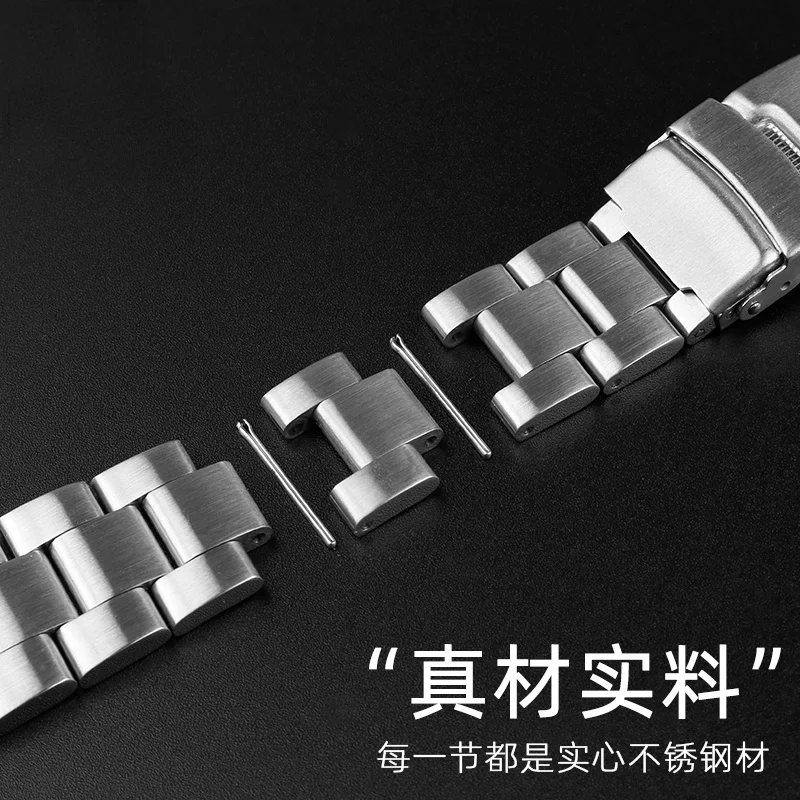Watchband for Seiko No. 5 Rolex Water Ghost Series Srpd63 Skx007 009 Stainless Steel Strap Diving Watch Band Tainless Steel 22mm