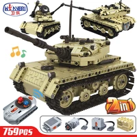 erbo 759pcs technical rc tank model building blocks military remote control electric tank bricks education toys for boys