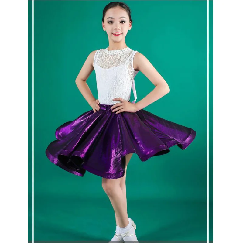 Детские кружевные Блестки для латиноамериканских танцев бальных девочек Самба