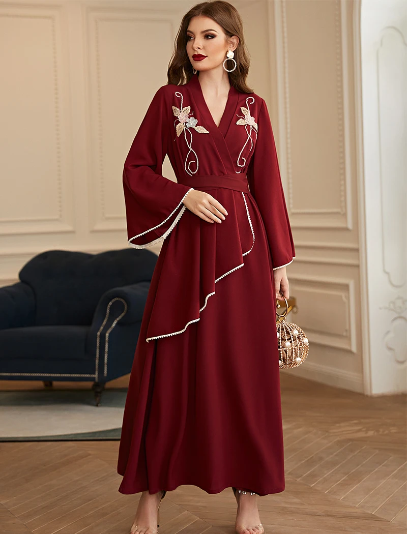 

Turkey Abaya Dubai Muslim Fashion Abayas for Women Turkish Evening Dresses Caftan Marocain Islam Clothing Robe Musulman De Mode