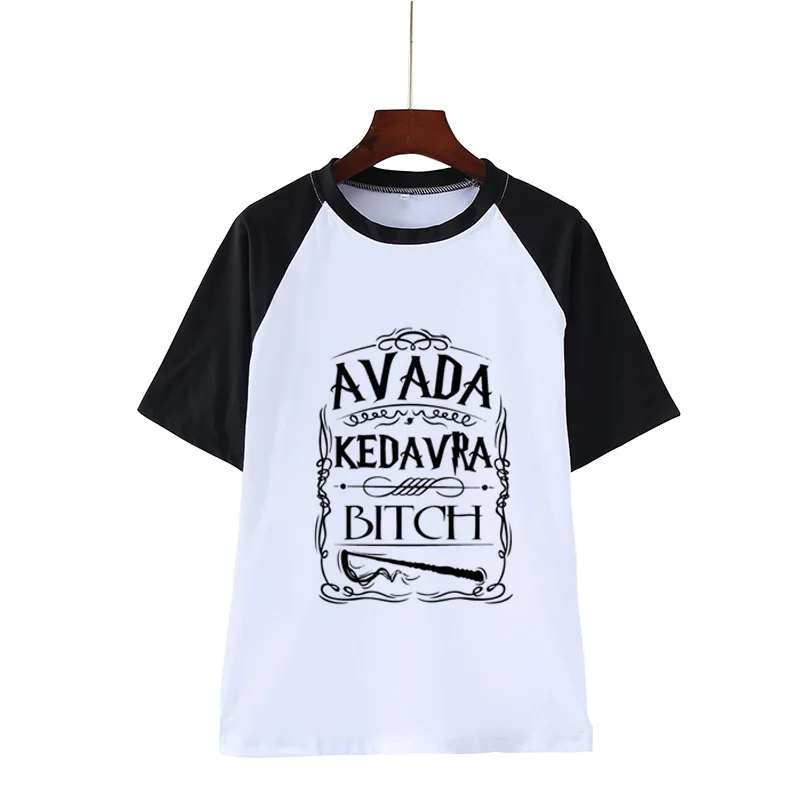 

2021 cross-border trade hot style women's short sleeve avada kedavra fun personality simple T-shirt