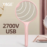 yage electric fly mosquito racket bug zapper racket insects killer home bug zappers usb rechargeable with night light