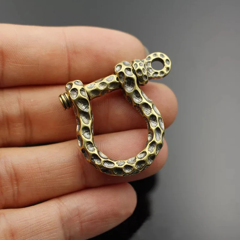 1 шт. Античная Твердая латунь D лук Скоба брелок кольцо зажим Соединительный