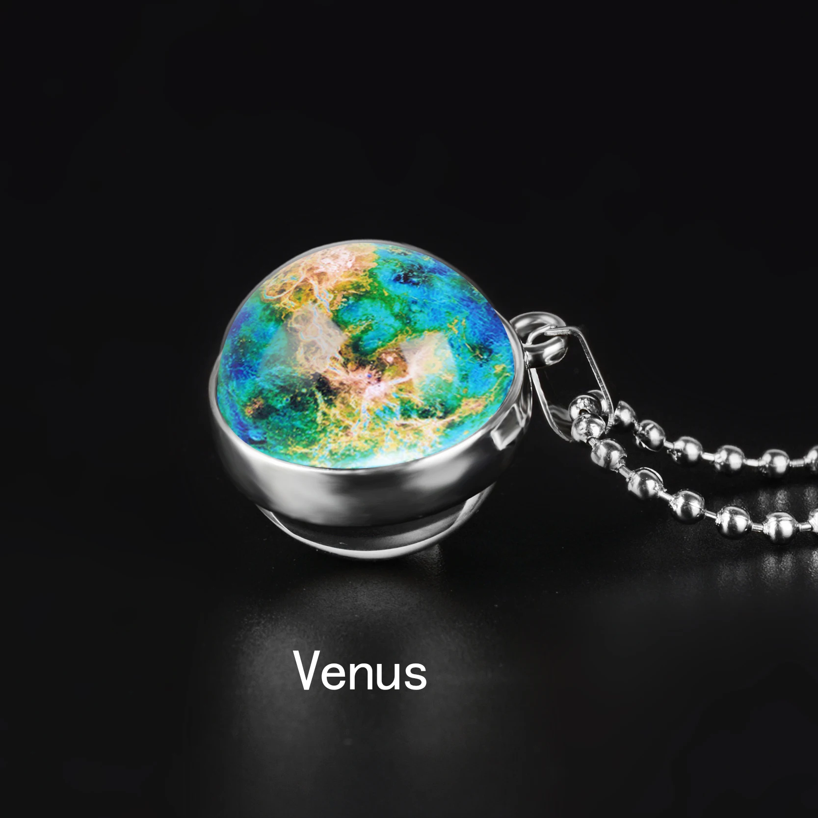 Venus Двустороннее ожерелье с глобусом, солнечная система, планета Венера, Меркурий, Марс, Сатурн, уран, Нептун, земля, солнце, кулон, купольное стекло, ожерелье s - Окраска металла: Venus