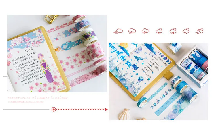 10 шт./лот 2 м Фольга Сделай Сам лента для декорации Washi Скрапбукинг клейкую ленту наклейки Скрапбукинг Washitape стиральная лента 024042