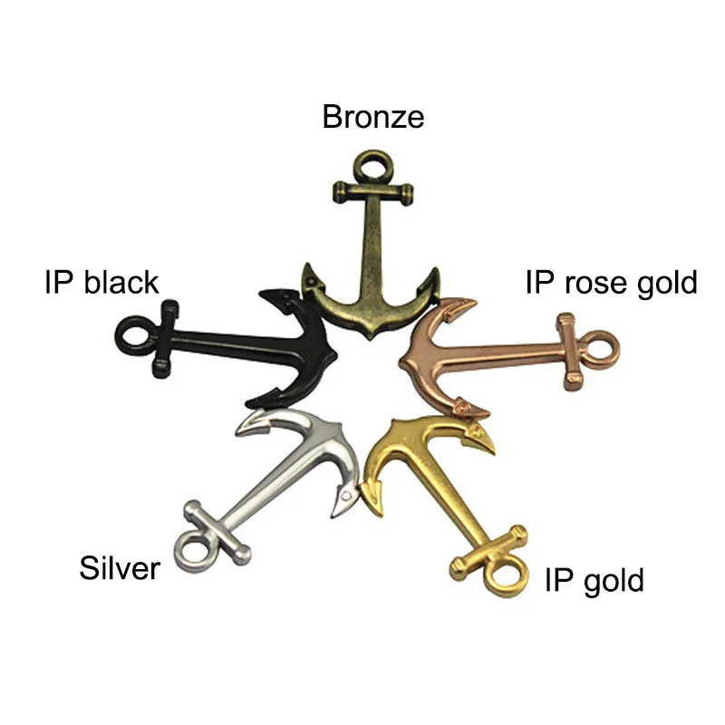 

Runda 2020 Fashion Stainless Steel Men Sailor Anchor Pendant Accessories Jewellery Key Chain Charms for Jewelry Making