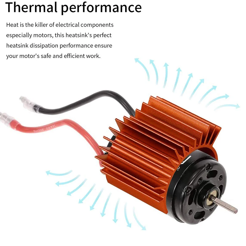 

RC Aluminum Radiator 4 Radiators and 12 Silver Body Fixing Clips, Suitable for 540 550 Brushed Motor RC Auto Parts