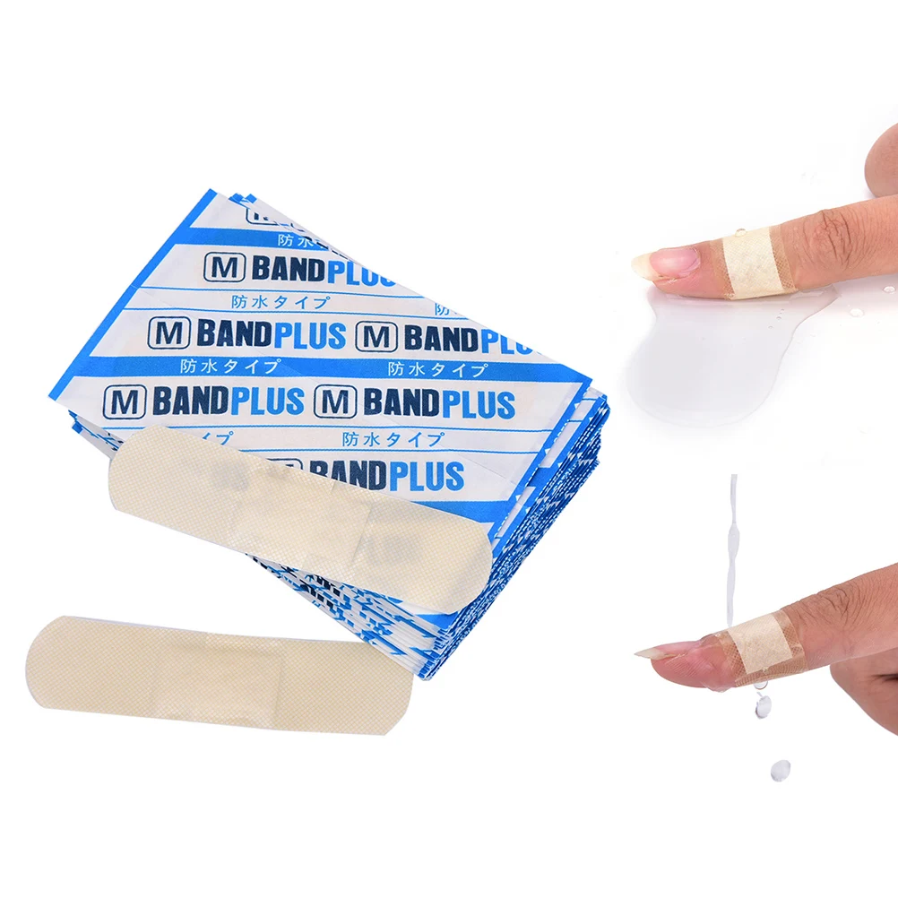 

50pcs/Box First Aid Bandage Hemostatic Medical Disposable Waterproof Band-Aid With A Sterile Gauze Pad Safety & Survival