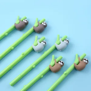 Ручка гелевая 24 шт.лот с зеленым деревом, черная Шариковая ручка для письма, подпись, новинка, канцелярские принадлежности, школьник, студент F977