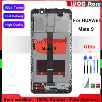 high quality full lcd display for huawei mate 9 mha l09 mha l29 touch screen digitizer assembly with frame for huawei mate9