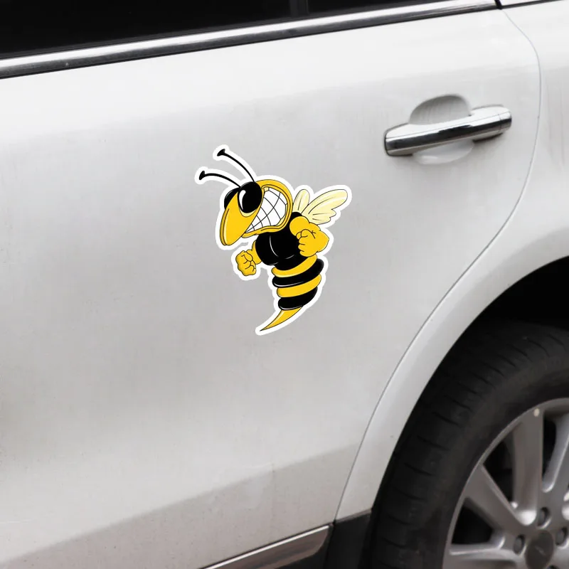 

15cmx12cm Angry bee Vinyl Car stickers Decals Motorcycle Accessories Car-Window Decorative Goods PVC