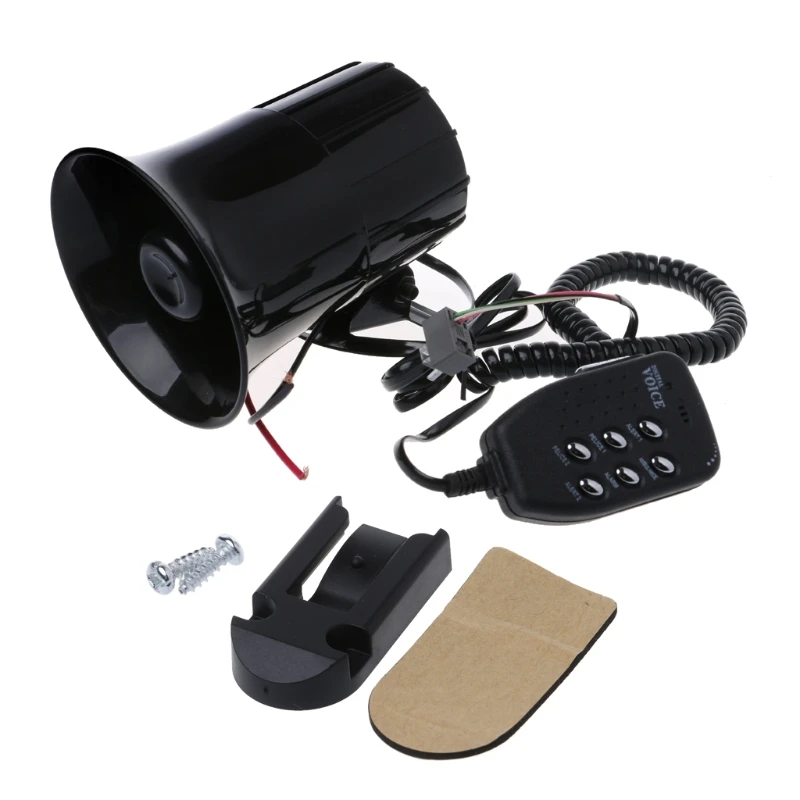 

1 Set New 12V 6 Sounds 150DB Air Horn Siren Speaker For Auto Car Boat Megaphone With MIC