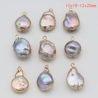1pcs hot sale irregular shape natural pearls pendants making for jewelry bracelet diy necklaces accessories size 10x18 12x20mm
