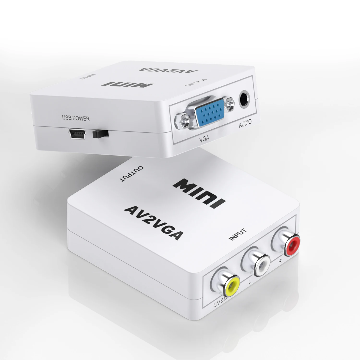Мини-адаптер HDMI на VGA HD2VGA AV2HDMI с аудиоконвертером цифровой аналоговый AV/CVBS |