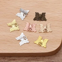 mibrow new 50pcslot 7 colors 9x12mm copper animal butterfly charms for handmade diy necklace bracelet jewelry making findings