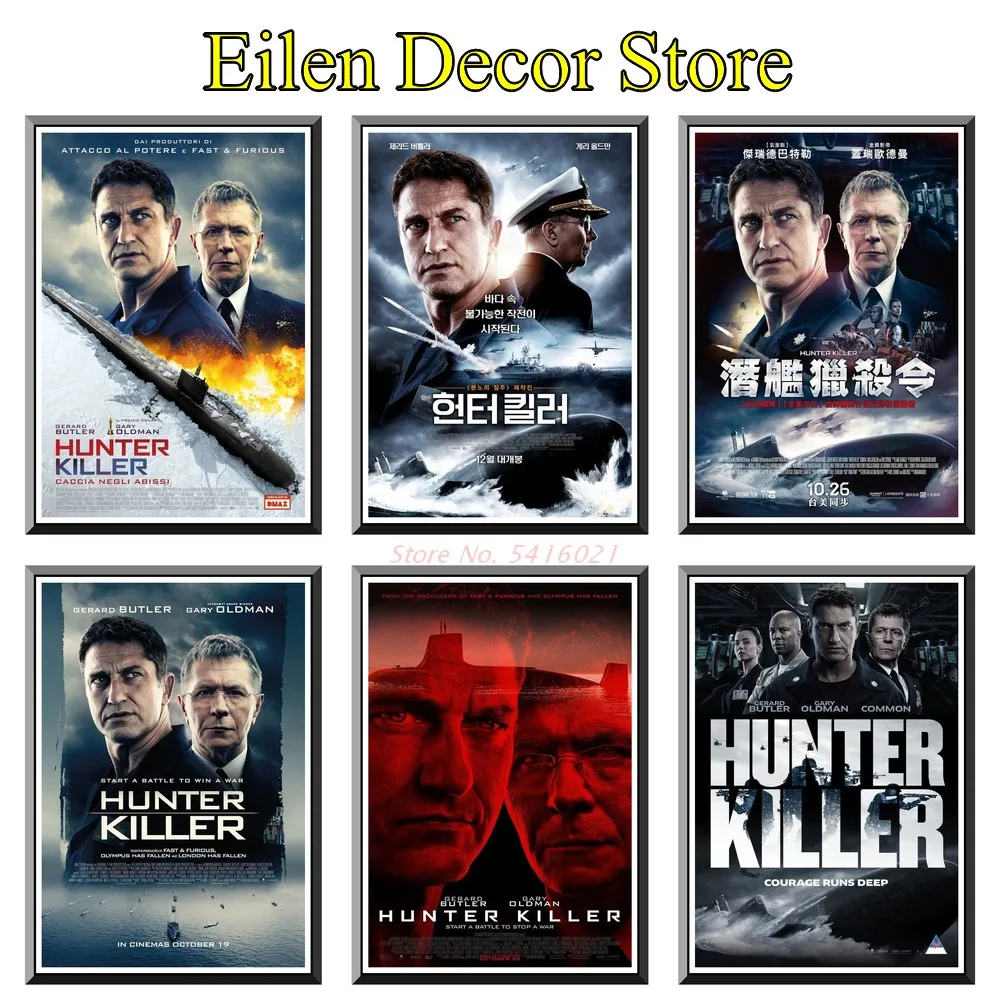 

Hunter Killer Movie Poster Vintage Style Poster Art Prints Decal Home Decal Posters & Prints Wall Picture 42X30cm