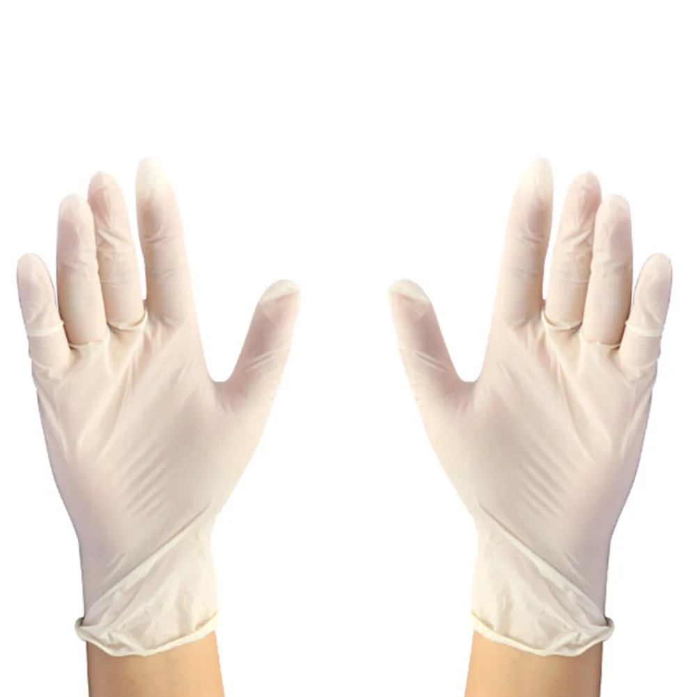 

100pcs/box Disposable Latex Gloves Kitchen Dishwash Household Garden Cleaning Gloves