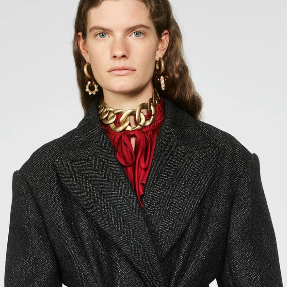 ZA Новое металлическое колье модное женское свадебное ожерелье богемное для