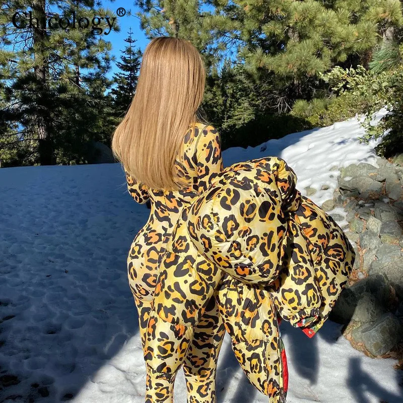 

Chicology Leopard Long Sleeve Jumpsuit Bodyxon Sexy Club Outfits Women 2020 Autumn Winter Clothes One Piece Romper Streetwear