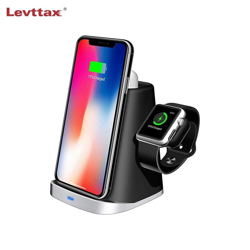 3 в 1 Qi Беспроводная подставка для зарядного устройства для Apple Watch 5 4 3 2 1 быстрая зарядная док-станция для iPhone 11 Pro XS Max XR X 8 AirPods