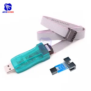 USB-программатор diymore, 10-контактный Стандартный 6-контактный адаптер, конвертер 5 в USBASP ISP AVR с проводом JATG, чехол для Arduino