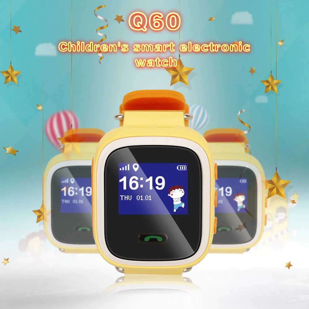 Q60 Детские Смарт часы gps трекер позиционирование с сенсорным экраном история