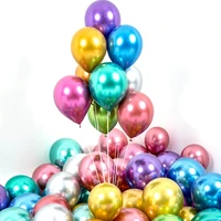 10pcspack glossy metal pearl latex balloons thickened chrome plated metal helium balloons wedding birthday party decorations