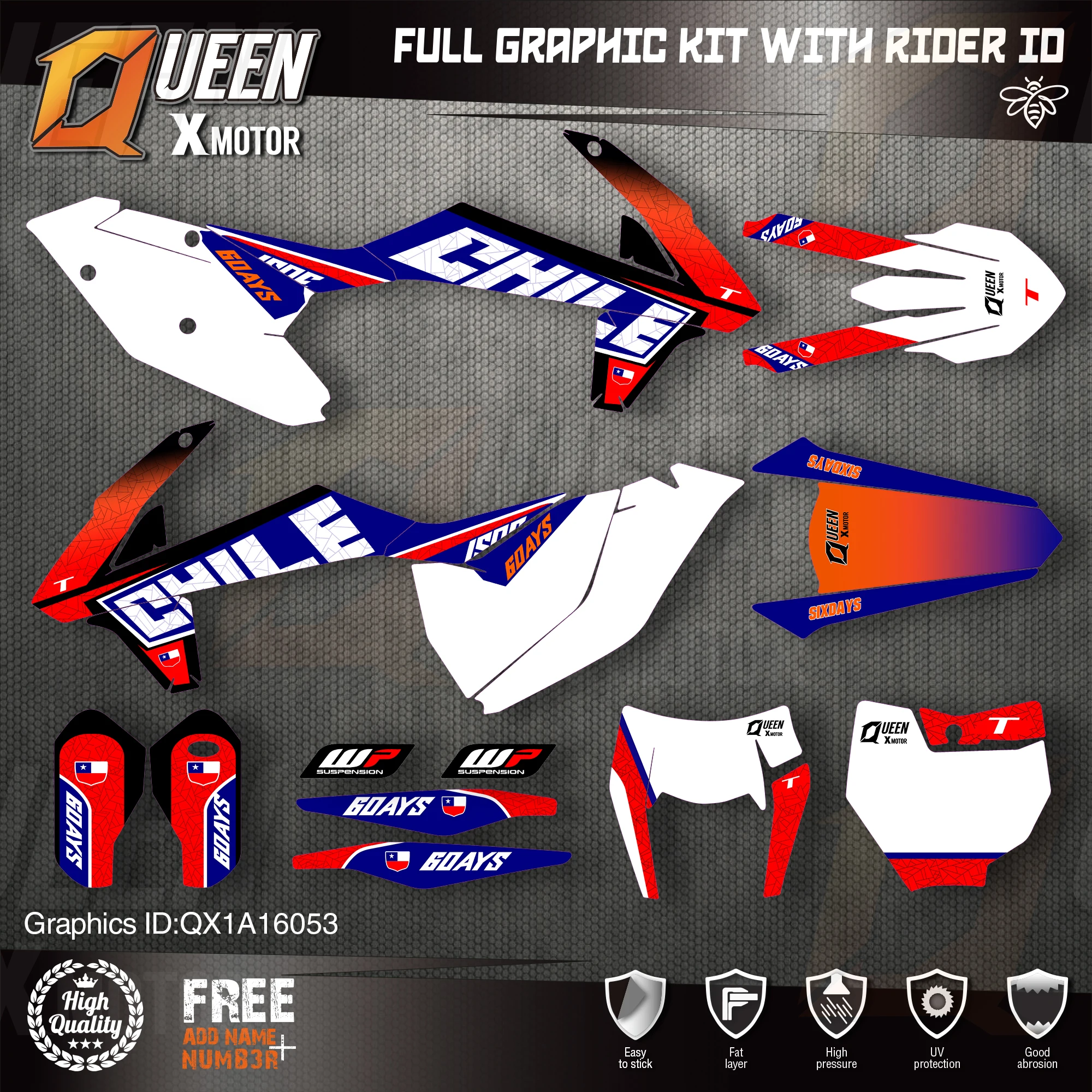 Оригинальные графические наклейки QUEEN X MOTOR Team Набор наклеек для KTM 2016 2017 2018 SX SXF 2019