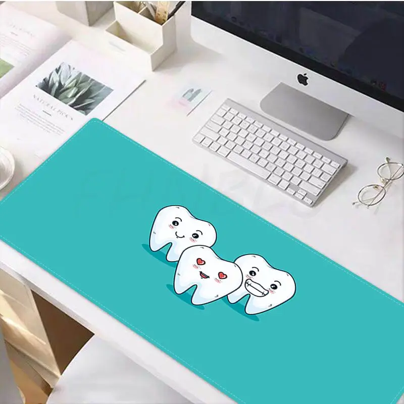 

FHNBLJ Dentist Tooth Teeth Non Slip PC Beautiful Anime Mouse pad Mat Size for large Edge Locking Speed Version Game Keyboard Pad