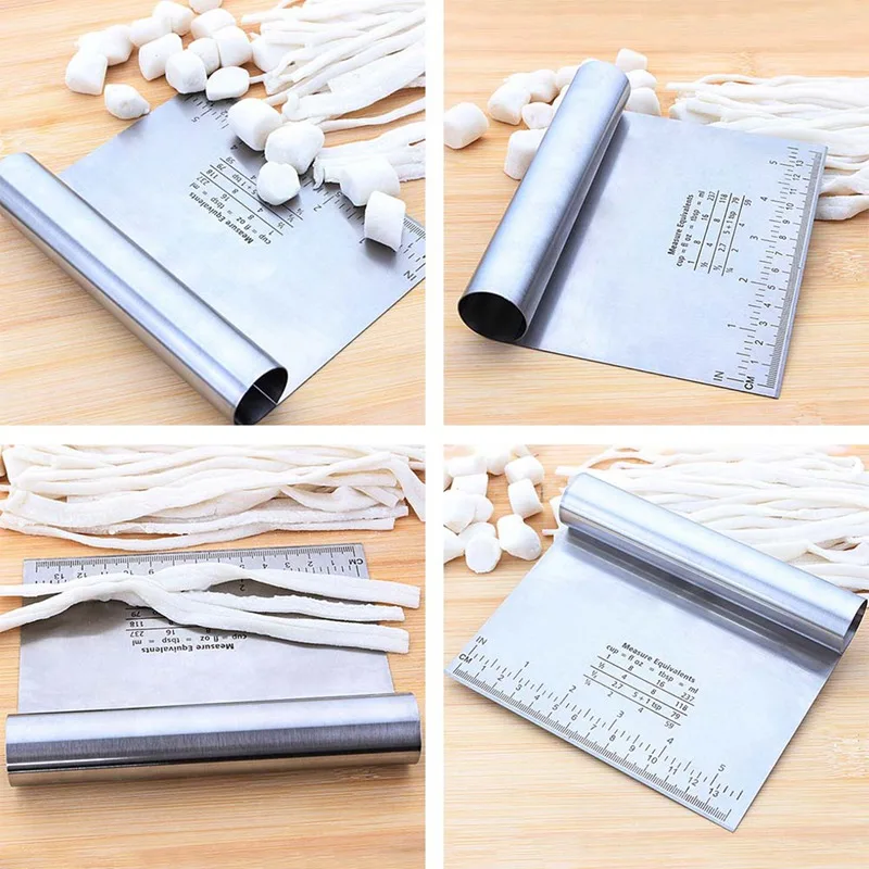 

DIY Baking Supplies Smoother Cake Scraper Flour Pastry Scraper Cake Blade Baking Decoration Stainless Steel Cake Tool