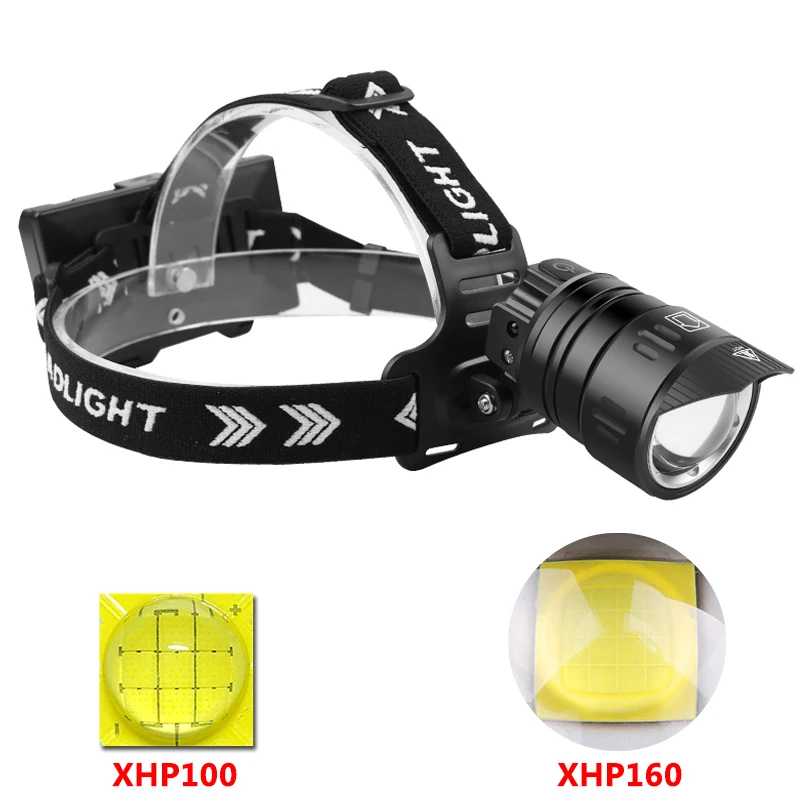XHP160 1000000lm Сенсор светодиодные фары Powerbank Head Lamp 3 шт. 18650 лампочки с аккумулятором