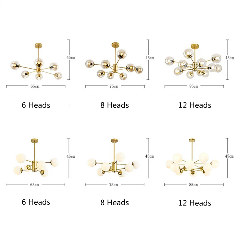

Modern LED Metal Chandelier Lighting Living Room Kitchen Chandelier Villa Pendant Lights Lustre Cristal Chandeliers for Home