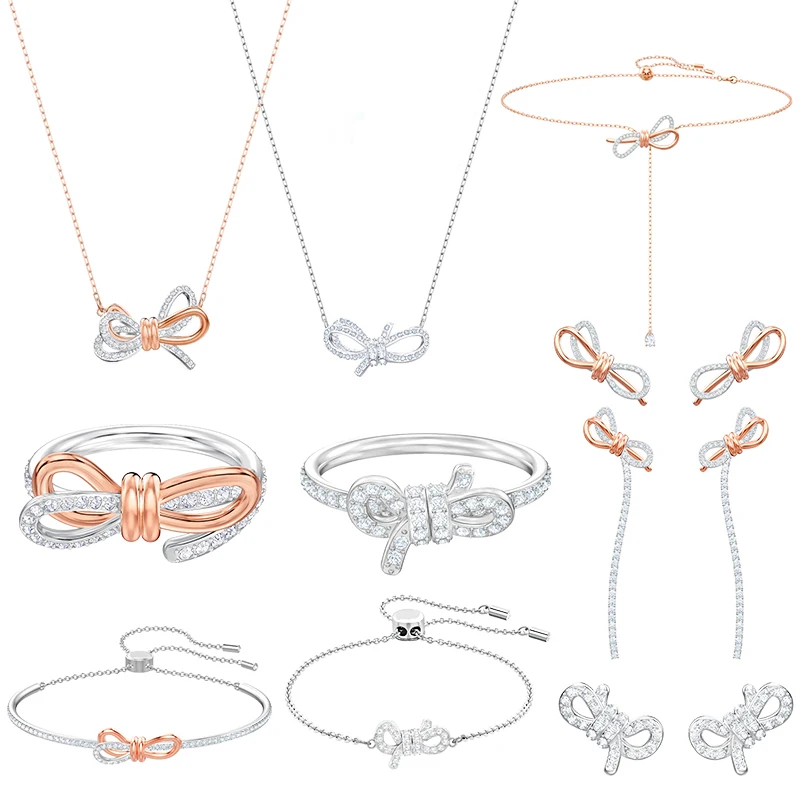 

TOP Fashion Womens Jewelry Lifelong Bow Collection Jewelry Sets Womens Earrings Necklaces and Bracelets Fashion Jewelry