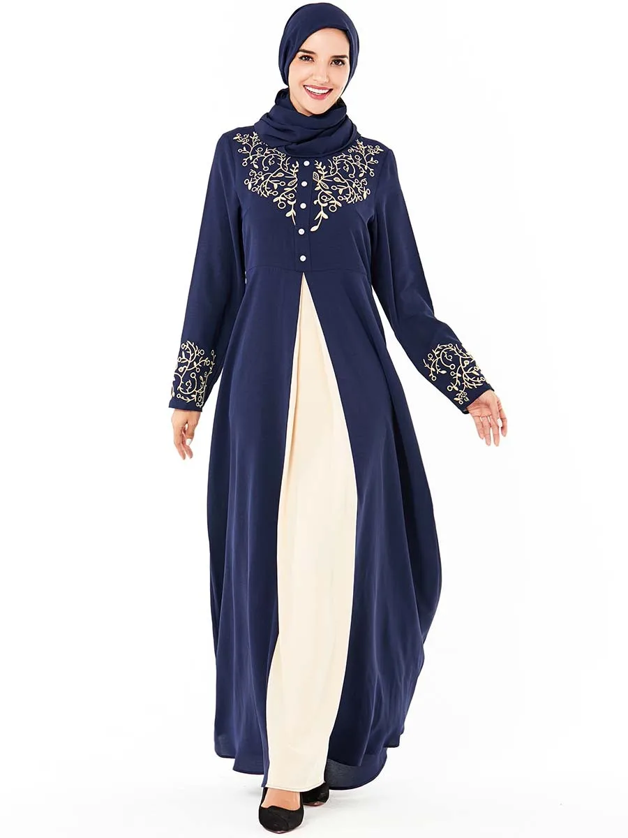 Дубай Кафтан платье мусульманские Вечерние abaya женские арабские кружева Patchwork Ain