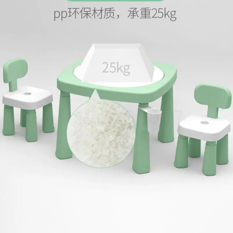 Детский игровой стол и стул набор многофункциональных игрушечных строительных