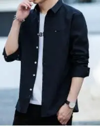 

New 2018 joker long sleeve shirt men's casual men's shirt slim shirt men's plain color men's shirt DY-239