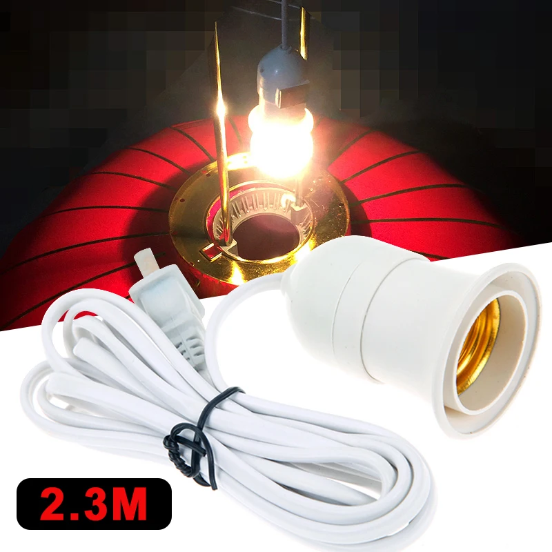 E27 AC 100 250V светильник держатель с переключателем подвесной Универсальный шнур