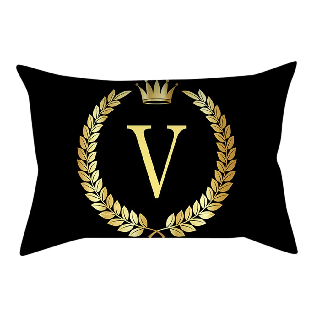Чехол для подушки из черного золота чехол &quotПисьмо&quot дивана Декор дома с