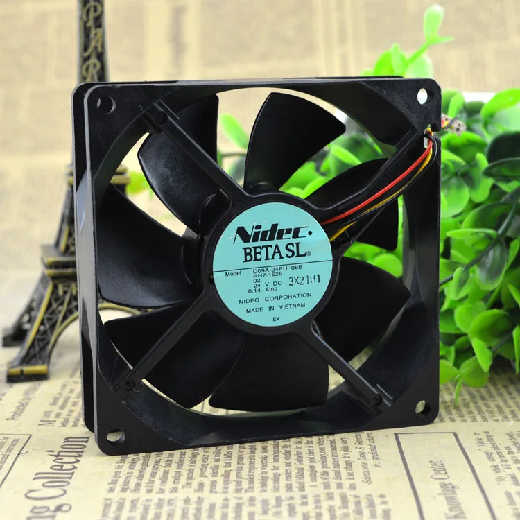 

Nidec D09A-24PU 06B RH7-1526 24V 0.14A 9 9025 Converter Fan