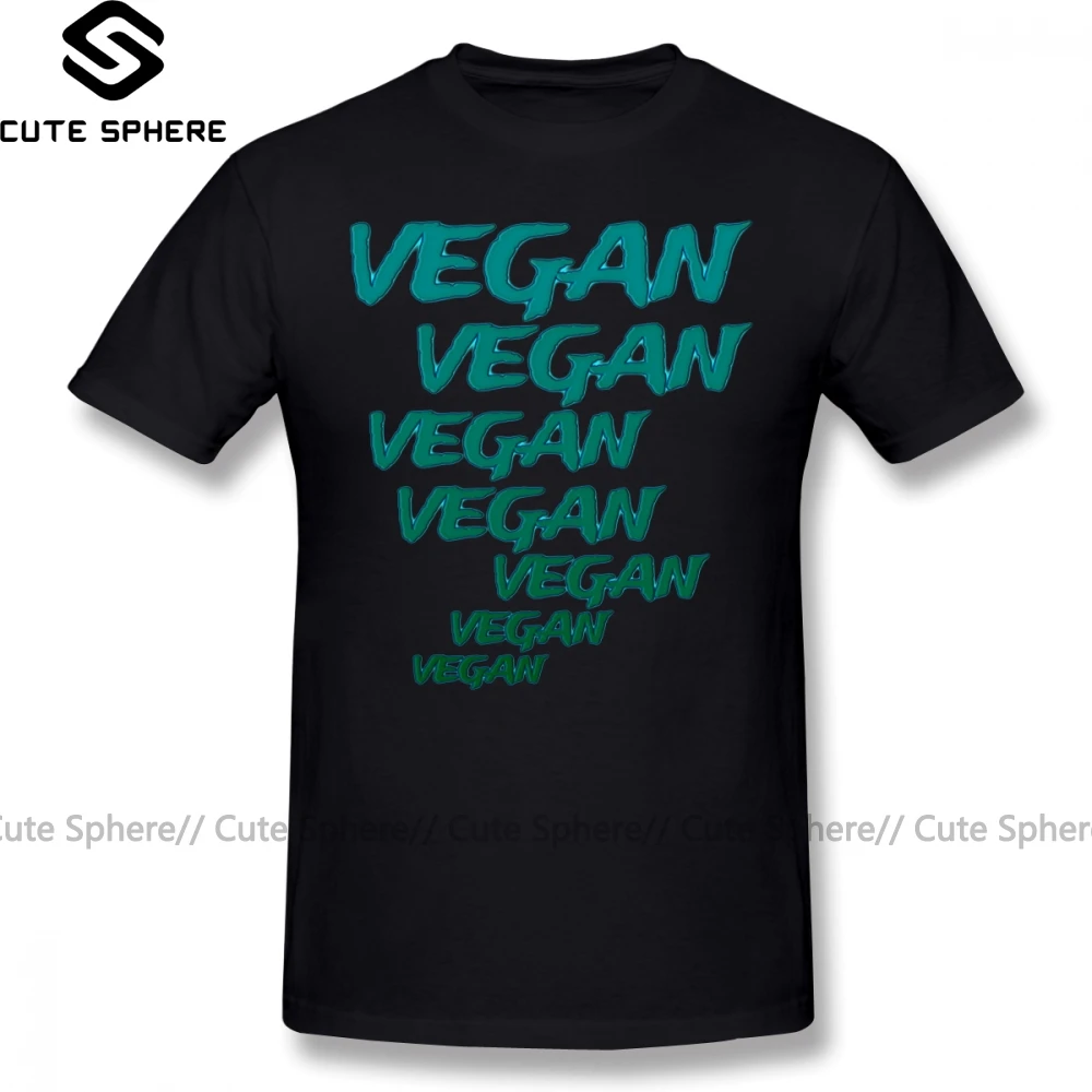 

Vegan T Shirt VEGAN T-Shirt Print 6xl Tee Shirt Short-Sleeve Fun Streetwear 100 Cotton Mens Tshirt