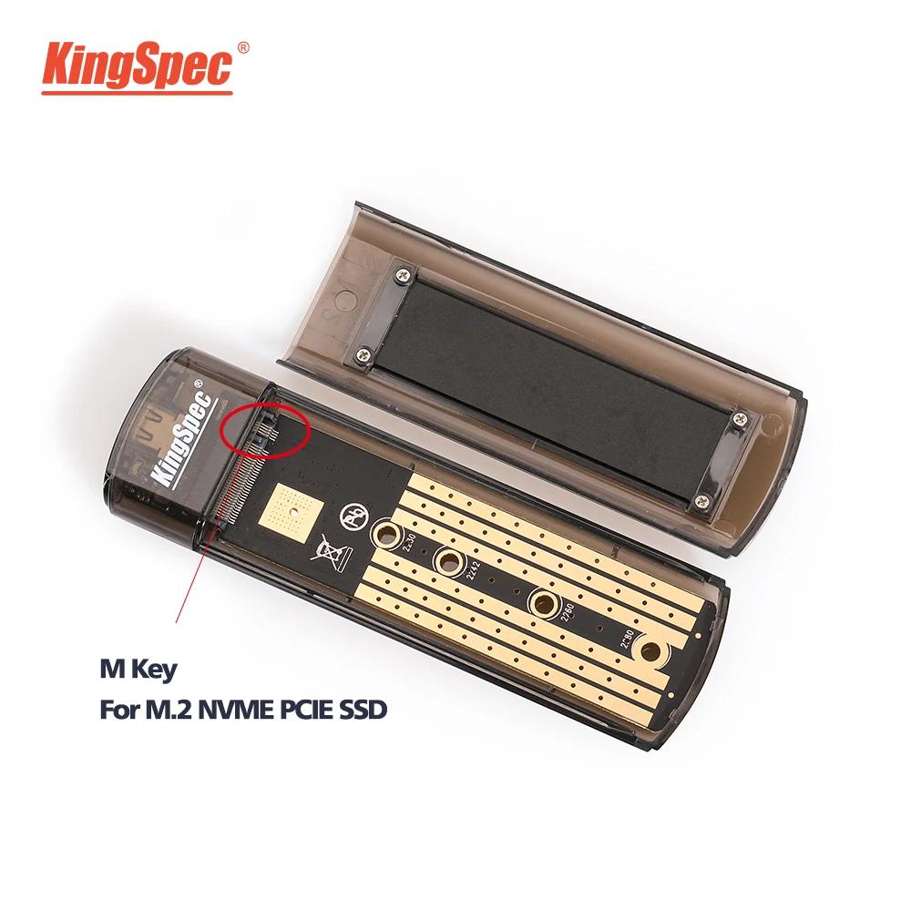 KingSpec NVME M.2 PCIe SSD HDD корпус Чехол Тип C 3 1 GEN2 10 Гбит/с Мобильный коробка для жесткого